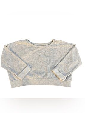 Zara Cropped Sweatshirt Speckled Gray Crop Top Size M